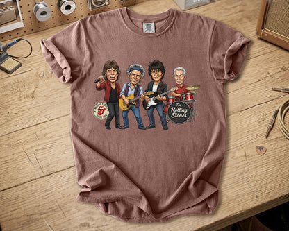 The Rolling Stones Comfort Colors Tee – Mick Jagger Keith Richards Band Members Tribute Classic Rock Shirt