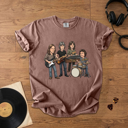 Pink Floyd Inspired Cartoon Band Comfort Tee – Classic Rock Graphic T-Shirt