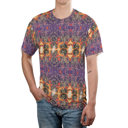 Grateful Dead Electric Woodcut Skull & Roses. T-Shirt – Rock Music Unisex Tee