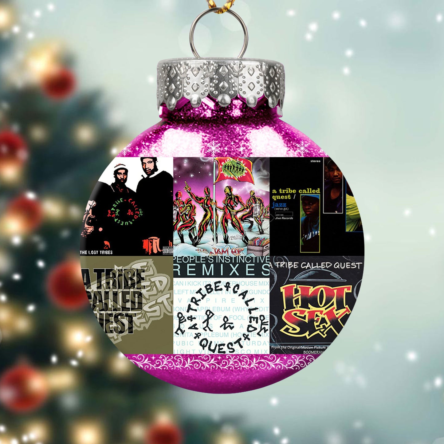 A Tribe Called Quest Ball Ornament – Hip-Hop Legends in Holiday Style