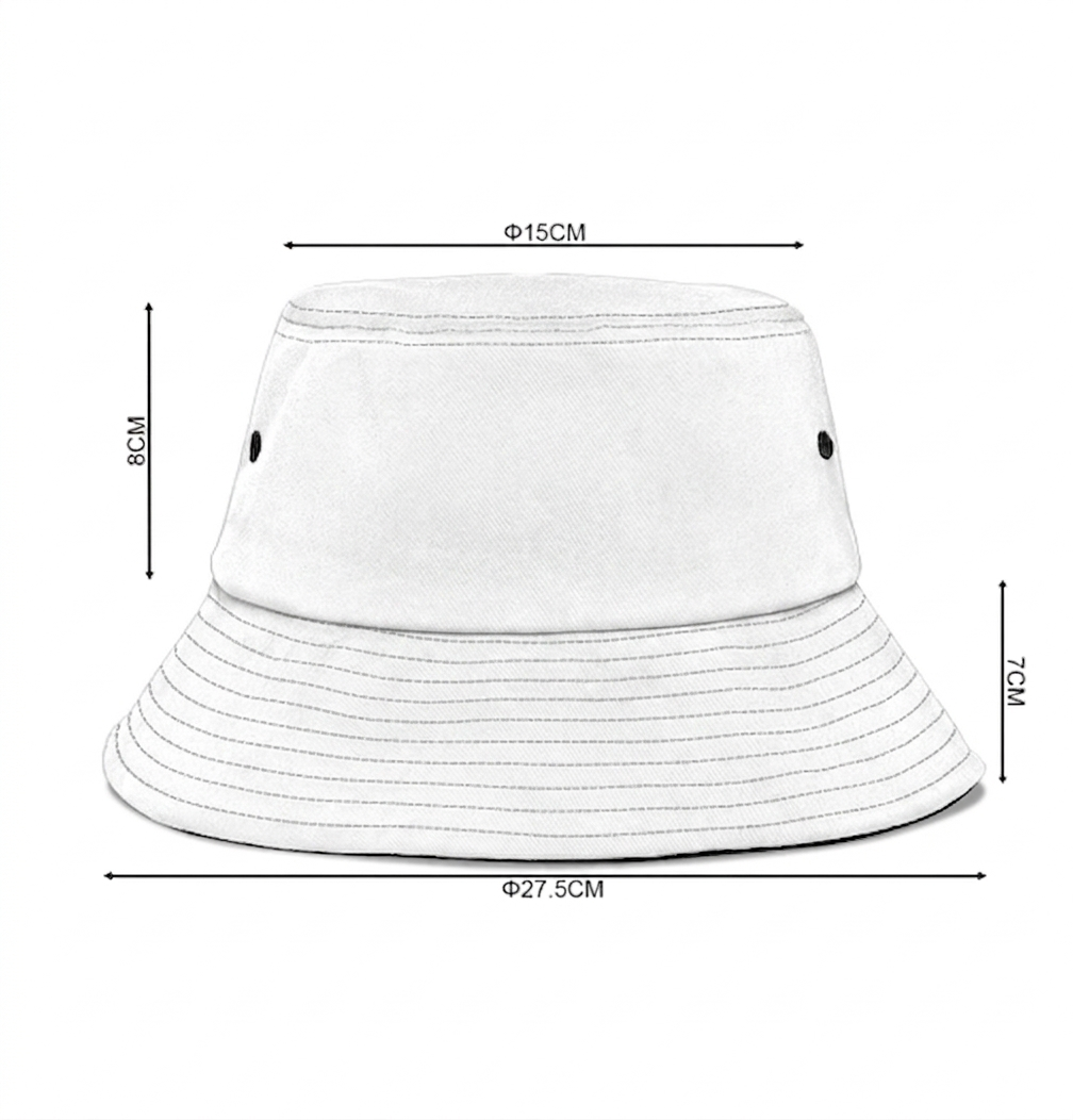Dancing Bear Bucket Hat – Black & White Psychedelic Jam Band Inspired Festival Hat, Minimalist All-Over Print Sun Hat