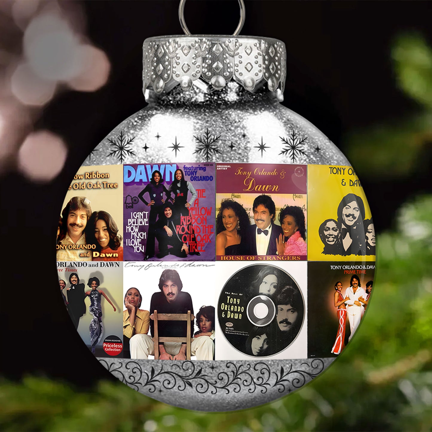 Tony Orlando & Dawn Ball Ornament – A Heartwarming Holiday Gift for Music Lovers