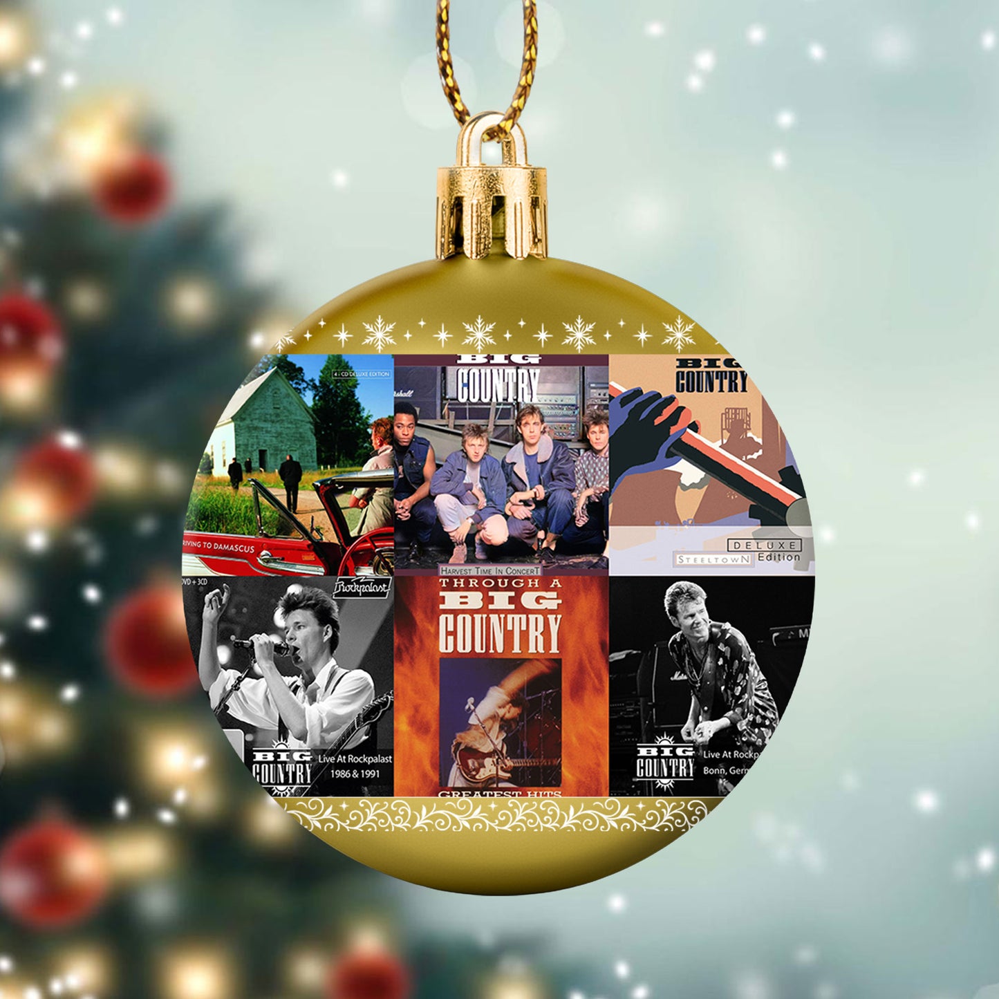 Big Country Album Collage Ornament – Classic Rock Christmas Decoration