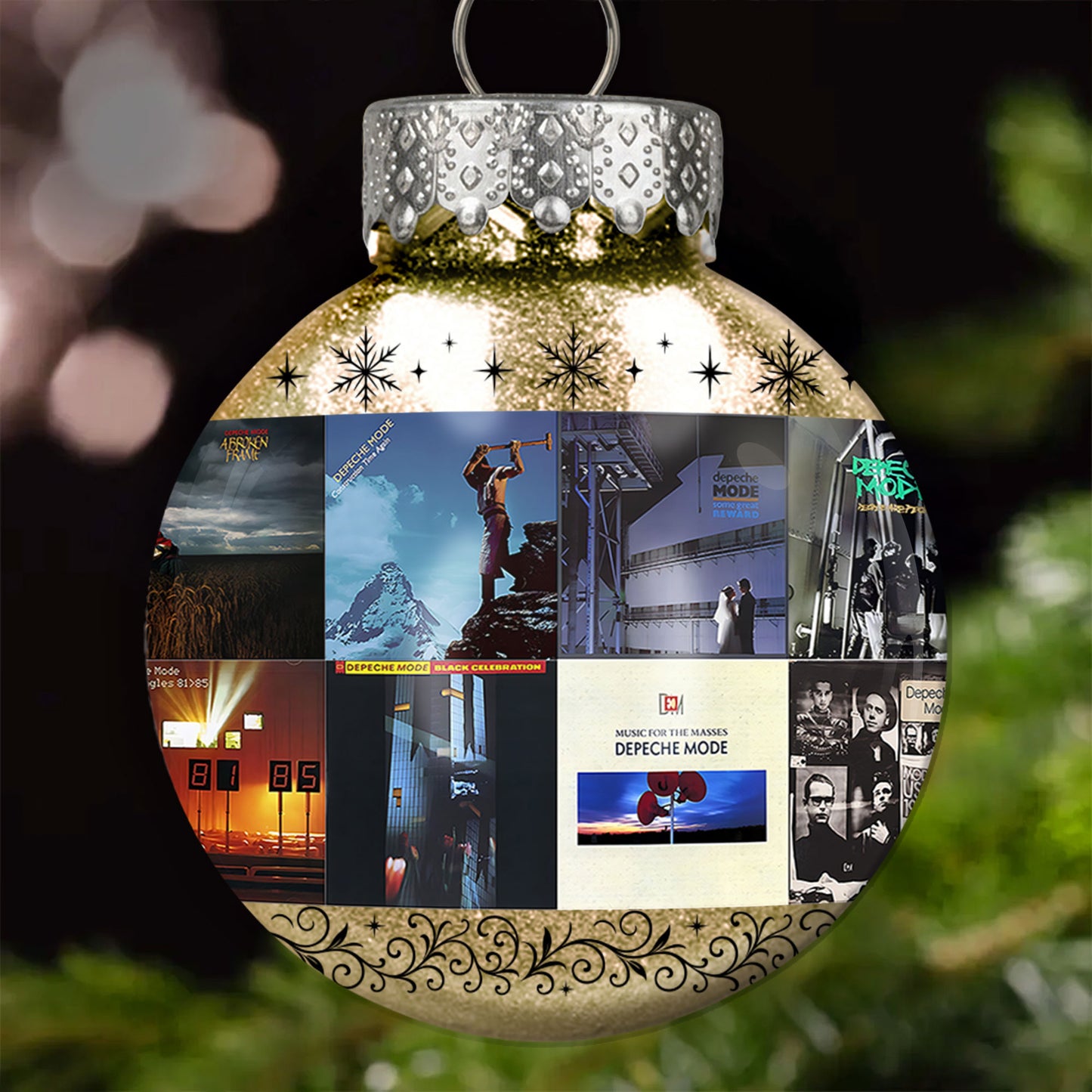 Depeche Mode Ball Ornament – A Synthwave Symphony for the Holiday Season