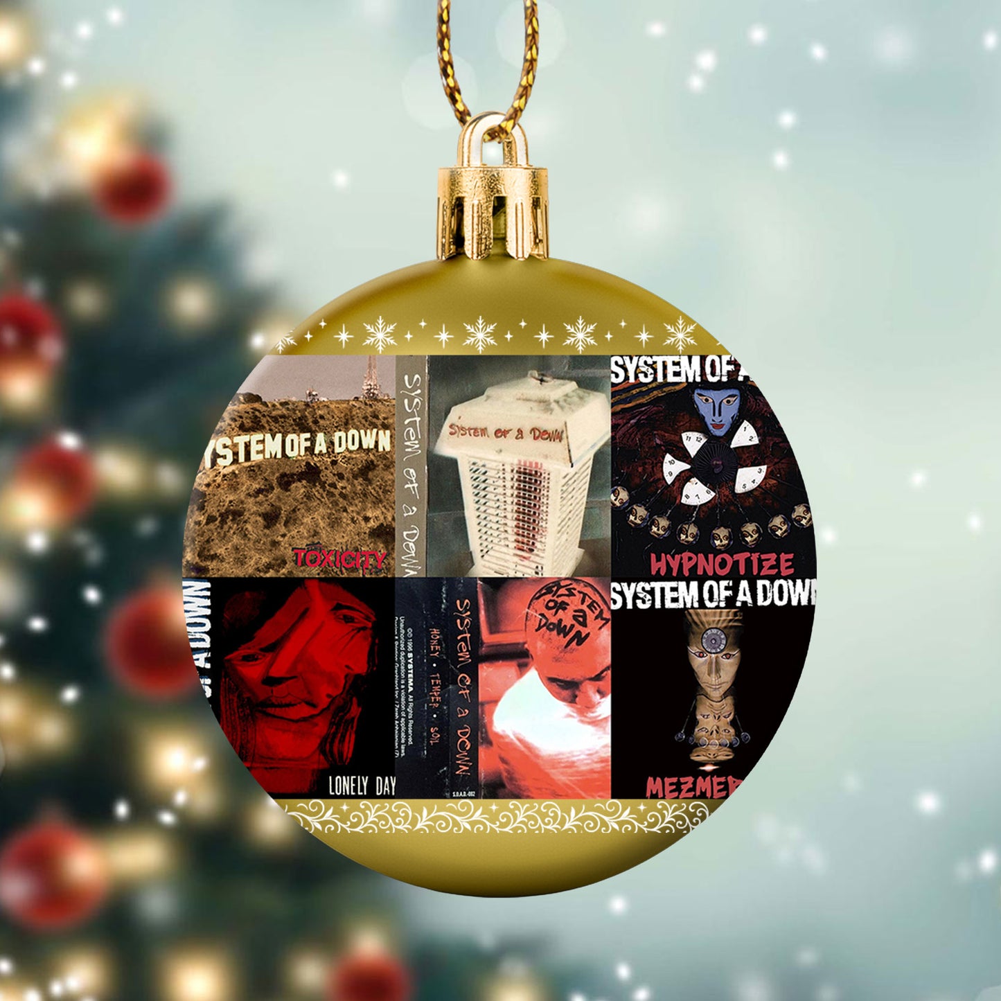 System of a Down Ball Ornament – A Bold Christmas Gift for True Rock Fans
