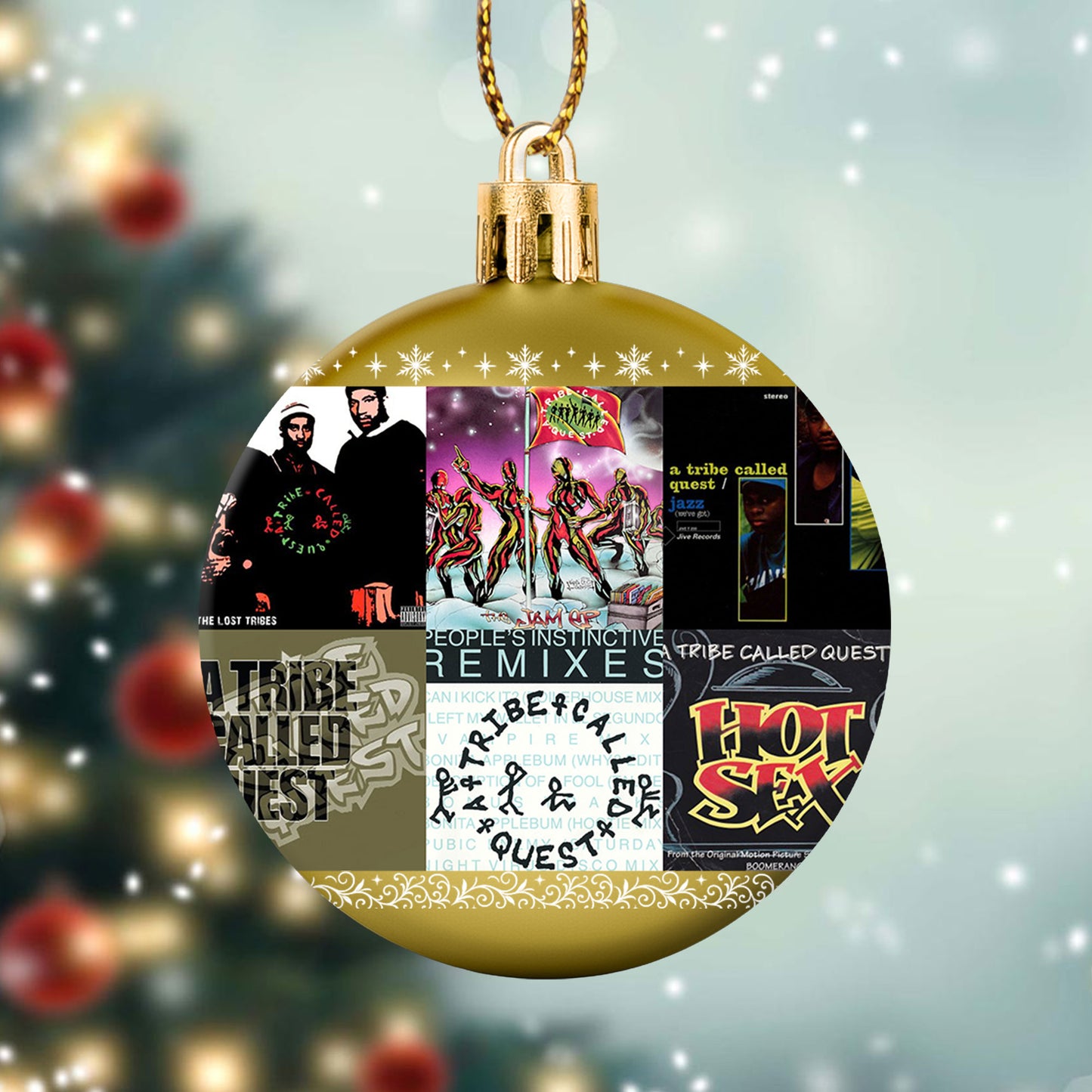 A Tribe Called Quest Ball Ornament – Hip-Hop Legends in Holiday Style