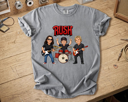 Rush Comfort Colors Tee – Geddy Lee Neil Peart Alex Lifeson Band Members Tribute Shirt