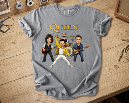 Queen Comfort Colors Tee – Freddie Mercury Band Members Tribute Classic Rock Shirt