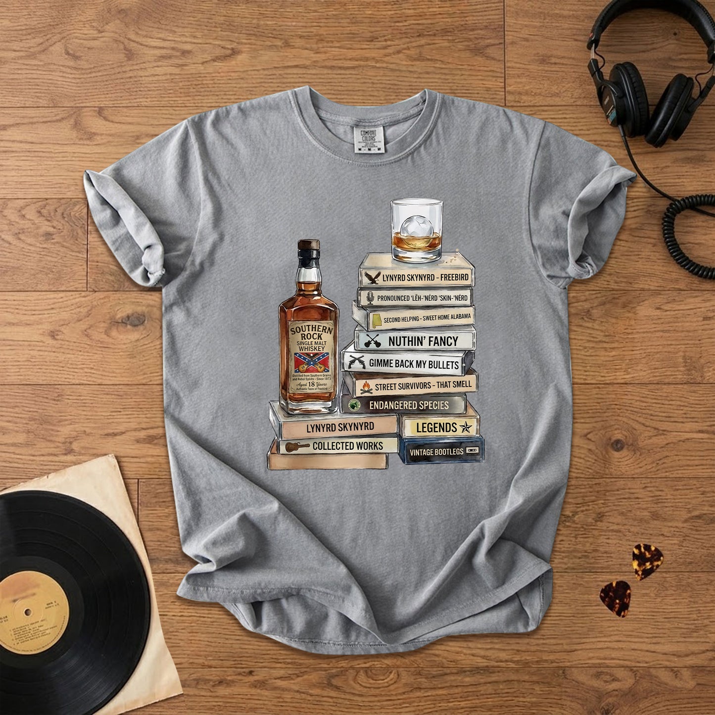 Lynyrd Skynyrd Cassette Album Collection T-Shirt – Retro Rock Music Lynyrd Skynyrd Merch Tee