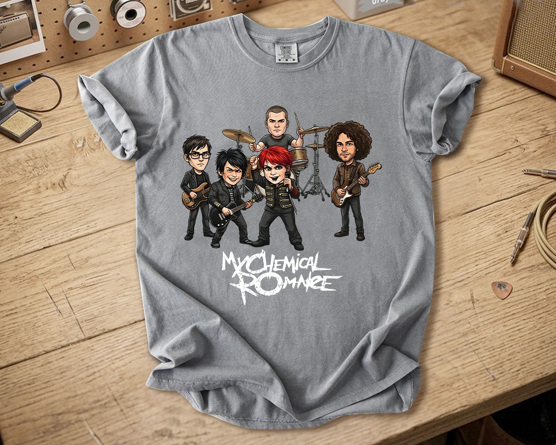 My Chemical Romance Comfort Colors Tee – Band Members Tribute Classic Emo Rock Shirt