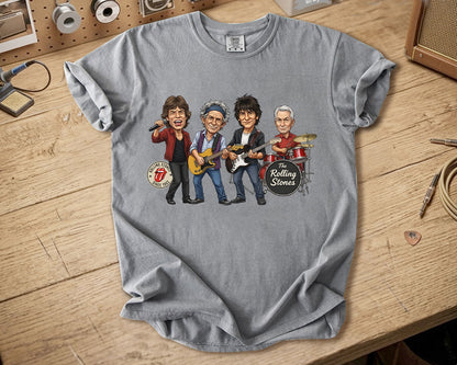 The Rolling Stones Comfort Colors Tee – Mick Jagger Keith Richards Band Members Tribute Classic Rock Shirt