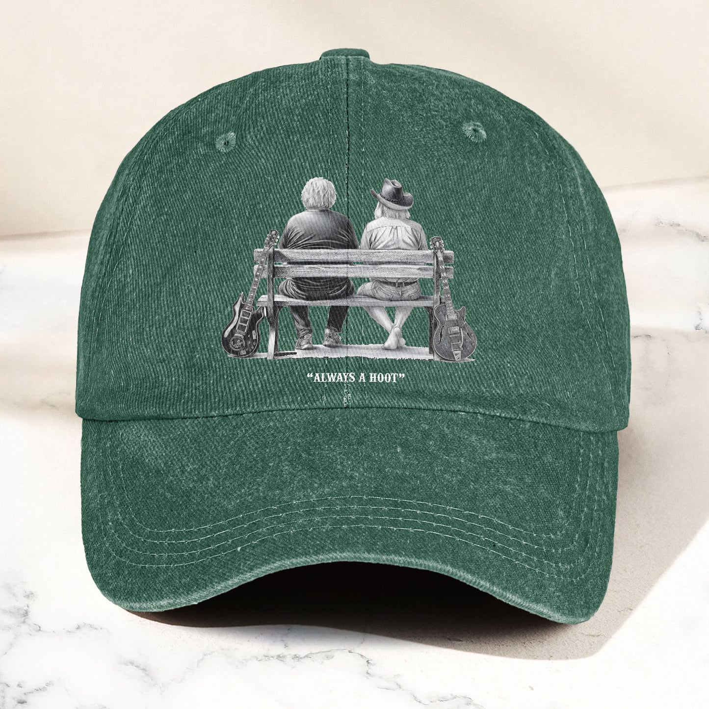 Grateful Dead Jerry Garcia Always A Hoot Music Merch Denim Cap – Retro Vintage Dad Cap Gift For Dad (With Box)
