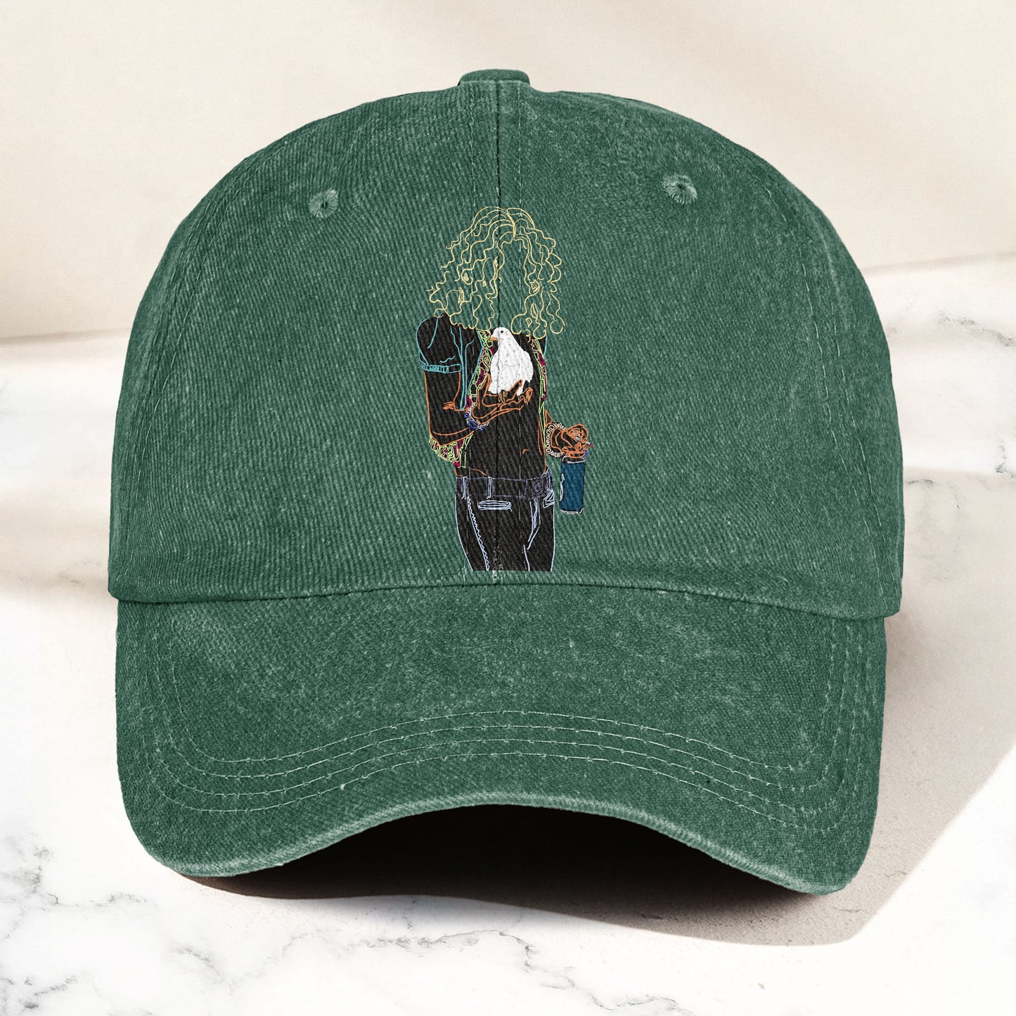 Led Zeppelin Robert Plant Dove Graphic Music Merch Denim Cap – Retro Vintage Dad Cap Gift For Dad (With Box)