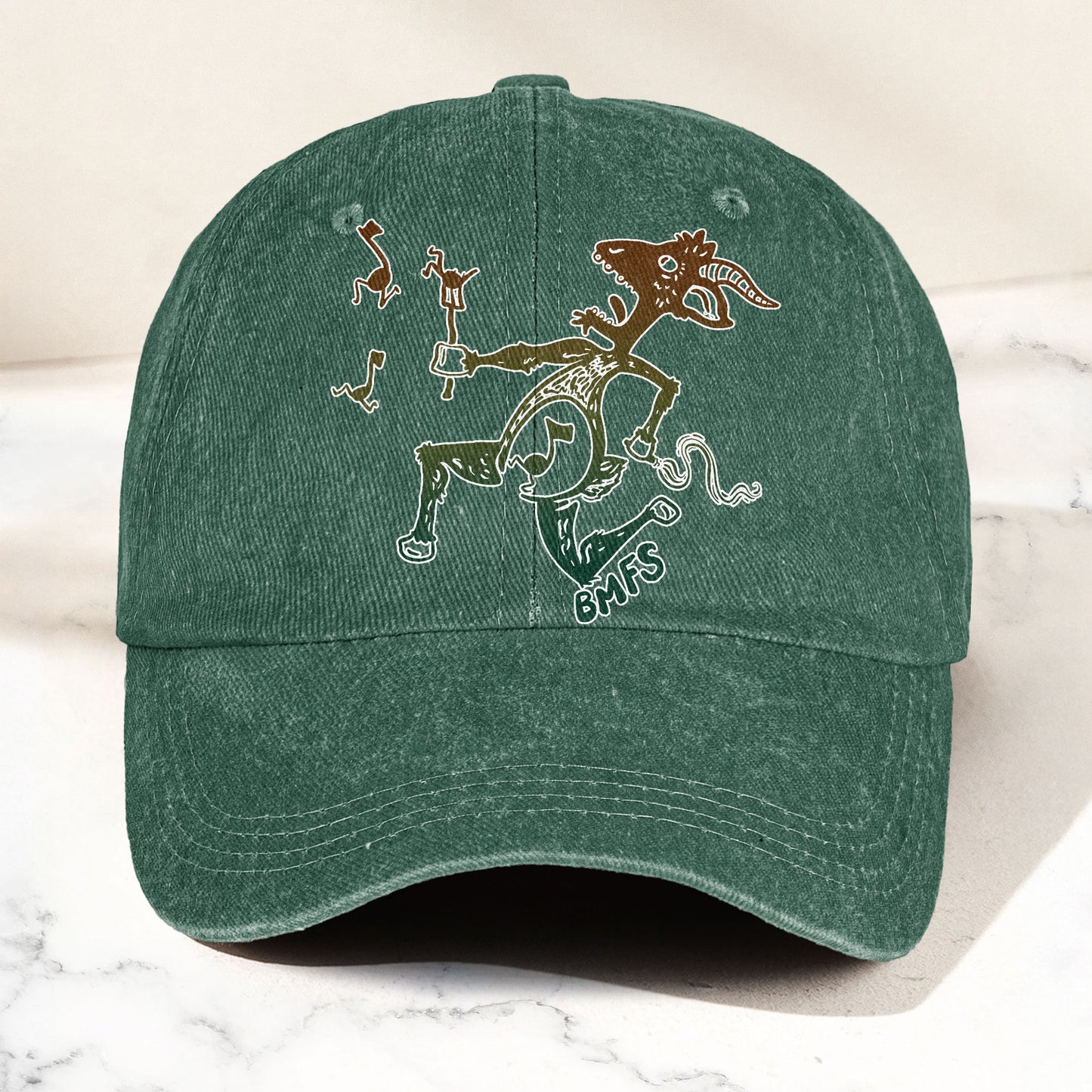 Billy Strings BMFS Dancing Goat Graphic Music Merch Denim Cap – Retro Vintage Dad Cap Gift For Dad (With Box)