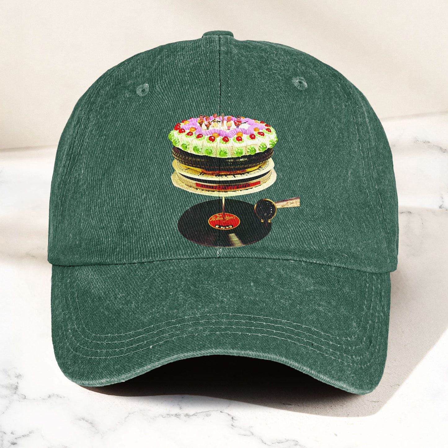 The Rolling Stones Let It Bleed Music Merch Denim Cap – Retro Vintage Dad Cap Gift For Dad (With Box)