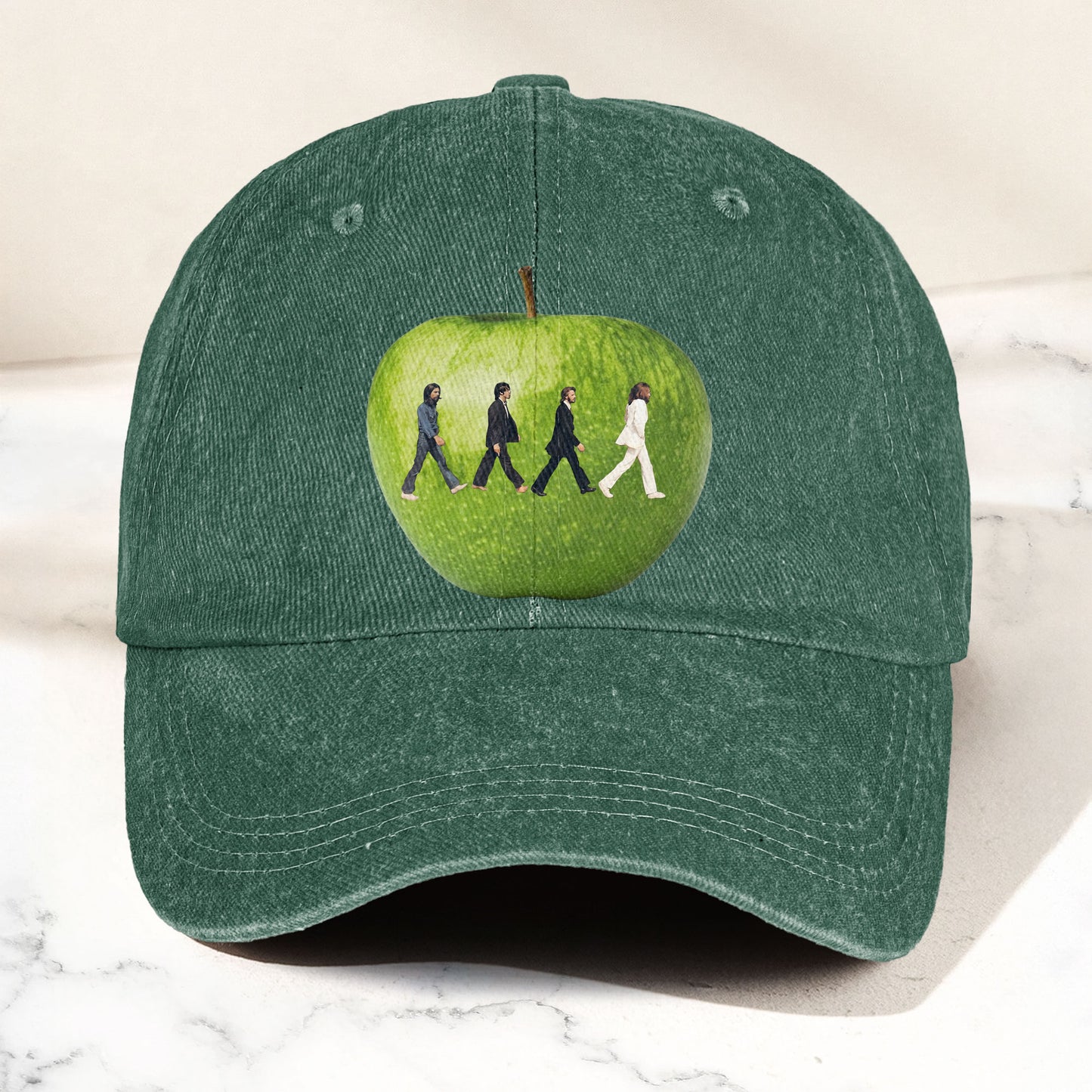 The Beatles Abbey Road Apple Graphic Music Merch Denim Cap – Retro Vintage Dad Cap Gift For Dad (With Box)