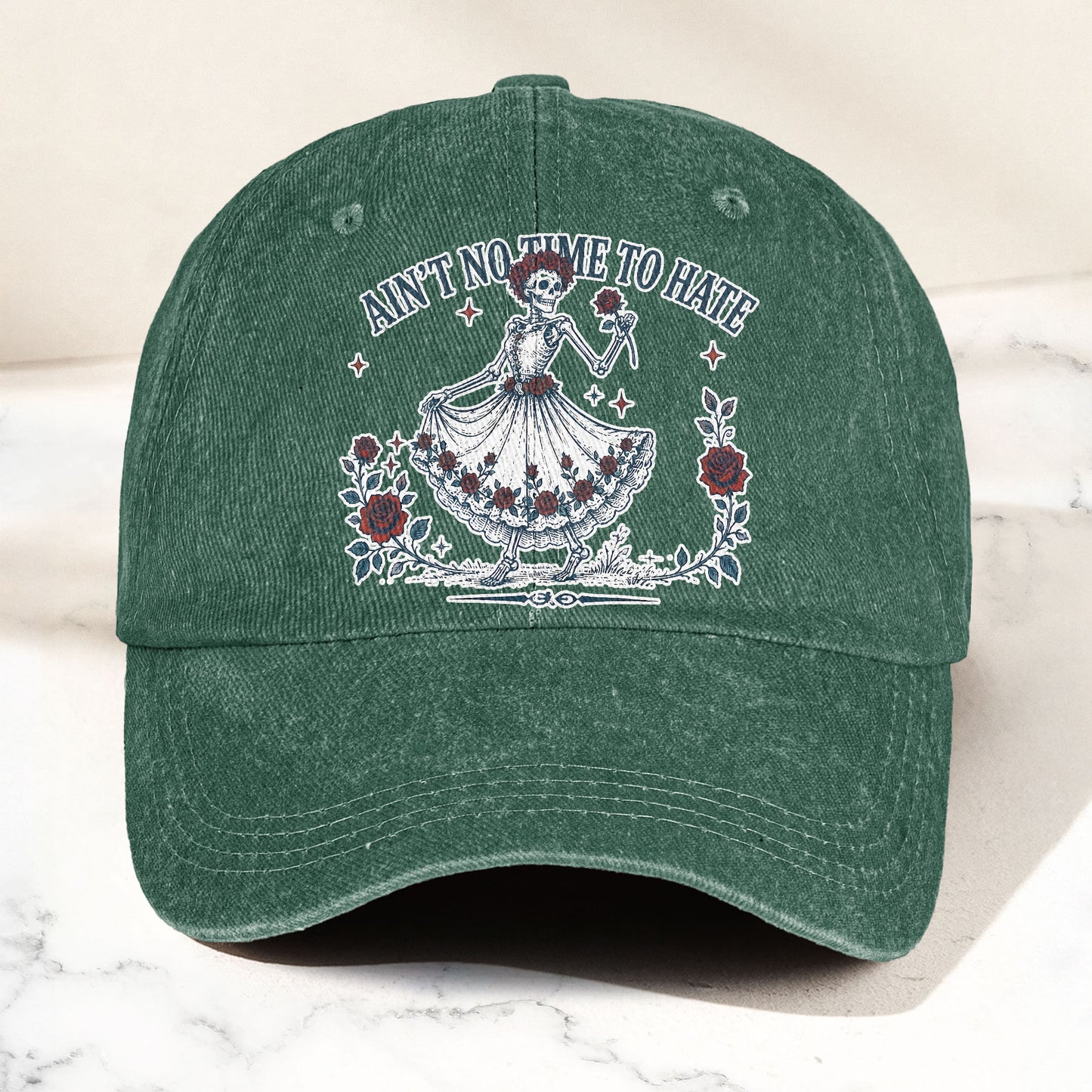 Grateful Dead Aint No Time To Hate Uncle Johns Band Lyrics Denim Cap – Retro Vintage Dad Cap Gift For Dad (With Box)