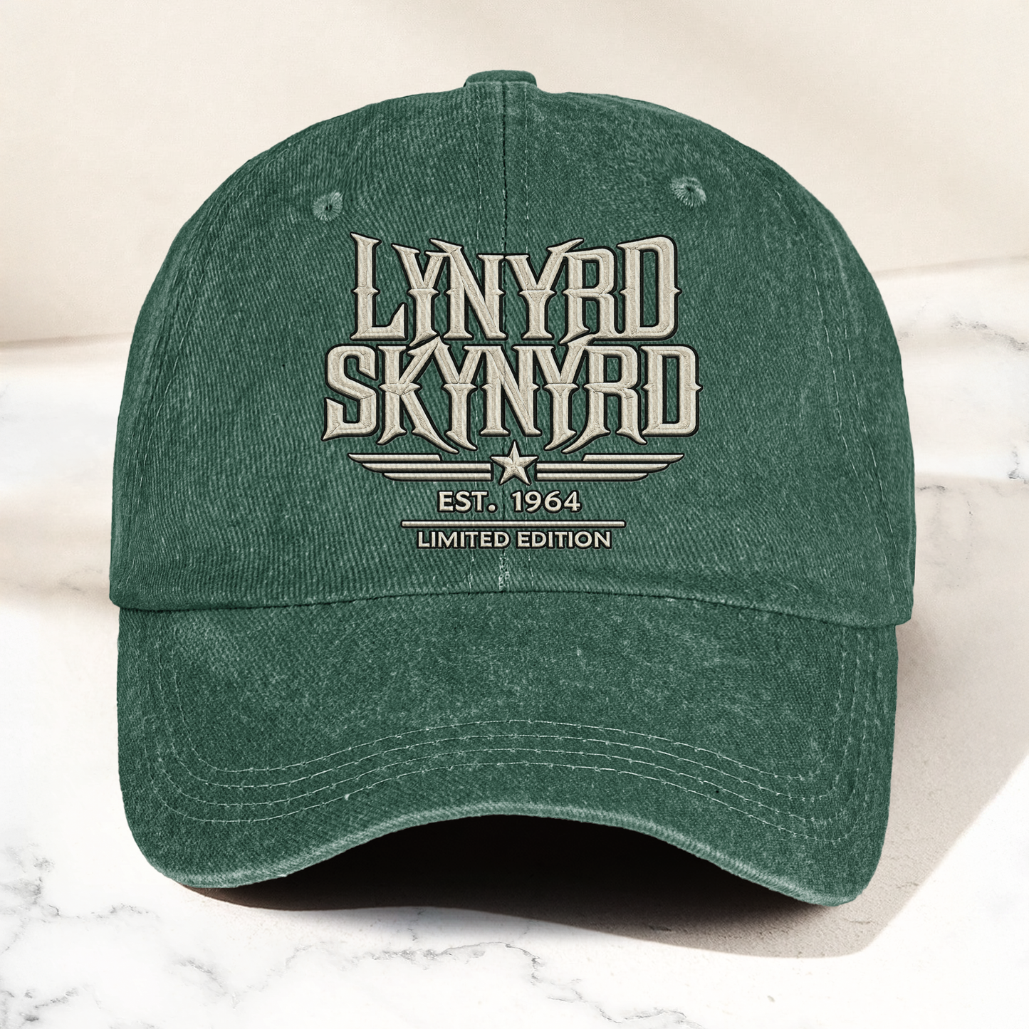 Lynyrd Skynyrd Band Logo Est 1964 Denim Cap – Retro Vintage Dad Cap Gift For Dad (With Box)