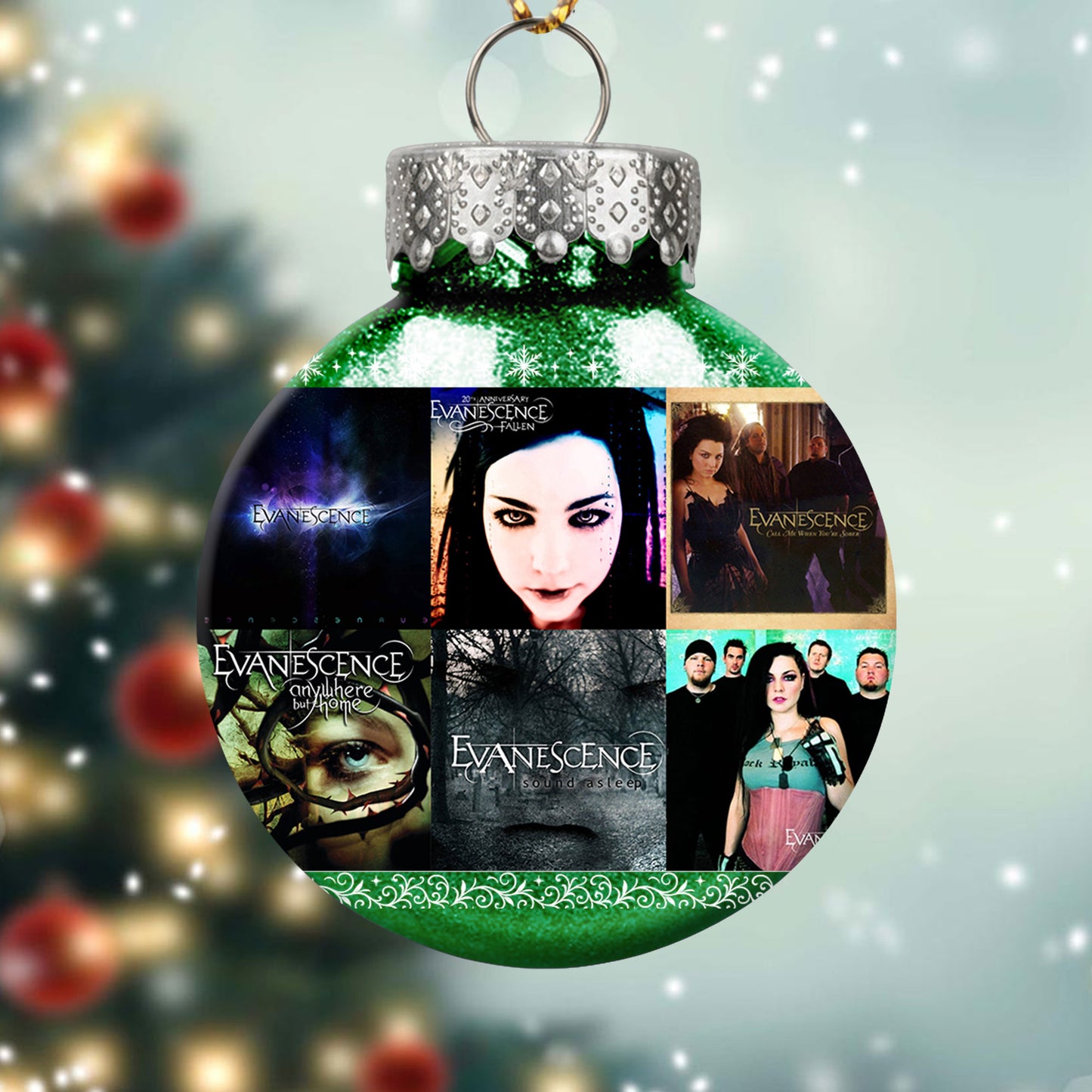 Evanescence Album Collage Ornament – Gothic Rock Christmas Decoration