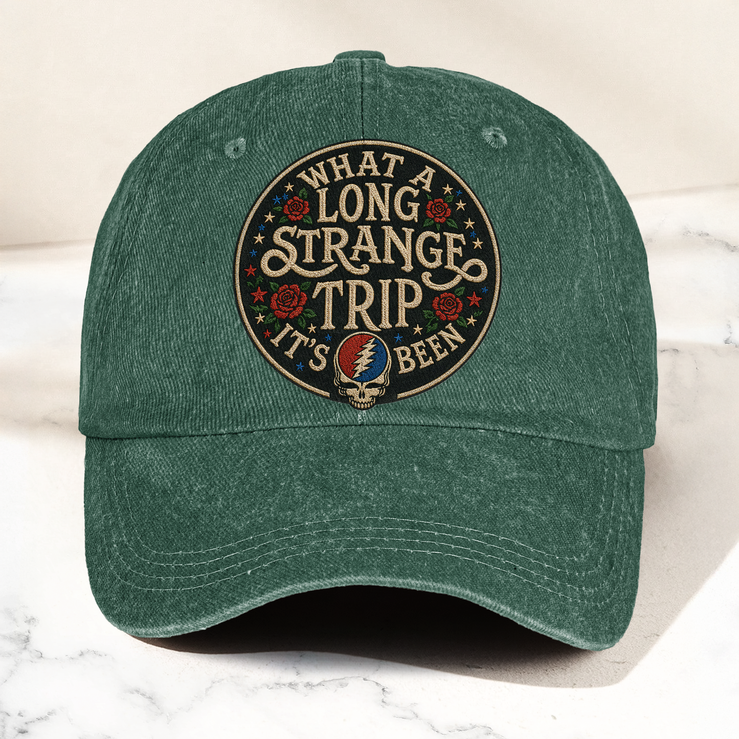 Grateful Dead What A Long Strange Trip It’s Been Vintage Dad Hat – Deadhead Camping Cap Gift