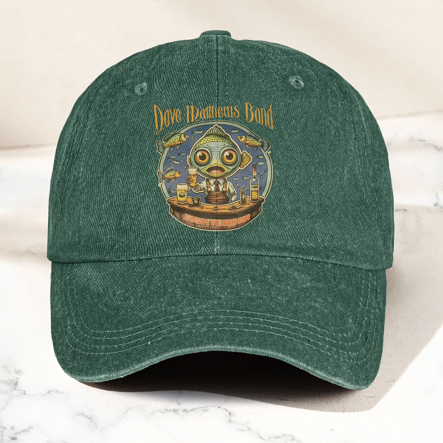 Dave Matthews Band Fishtender Denim Cap – Retro Music Cap Gift For Dad (With Box)