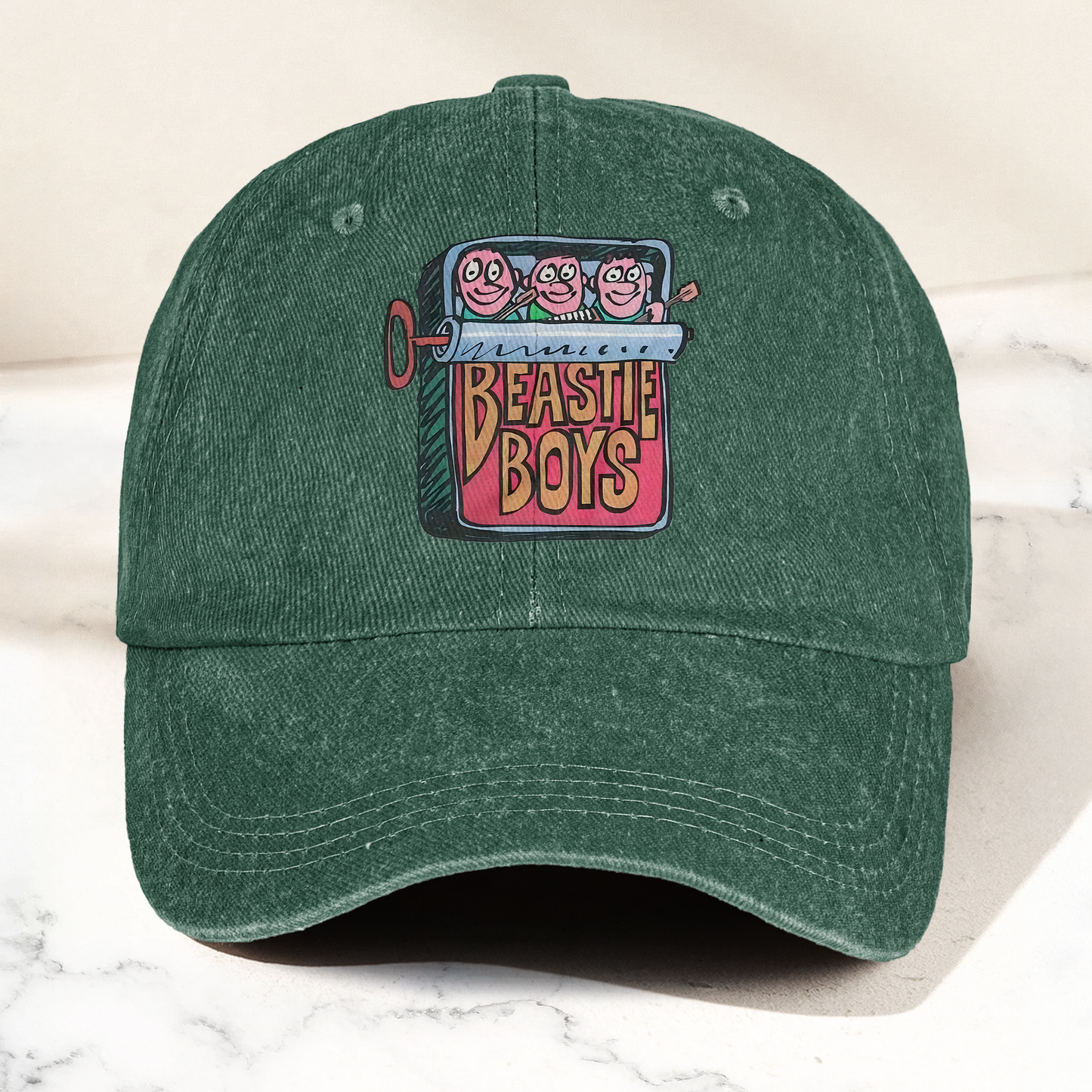 Beastie Boys Hello Nasty Graphic Denim Cap – Retro Rock Music Fan Cap Gift For Dad (With Box)