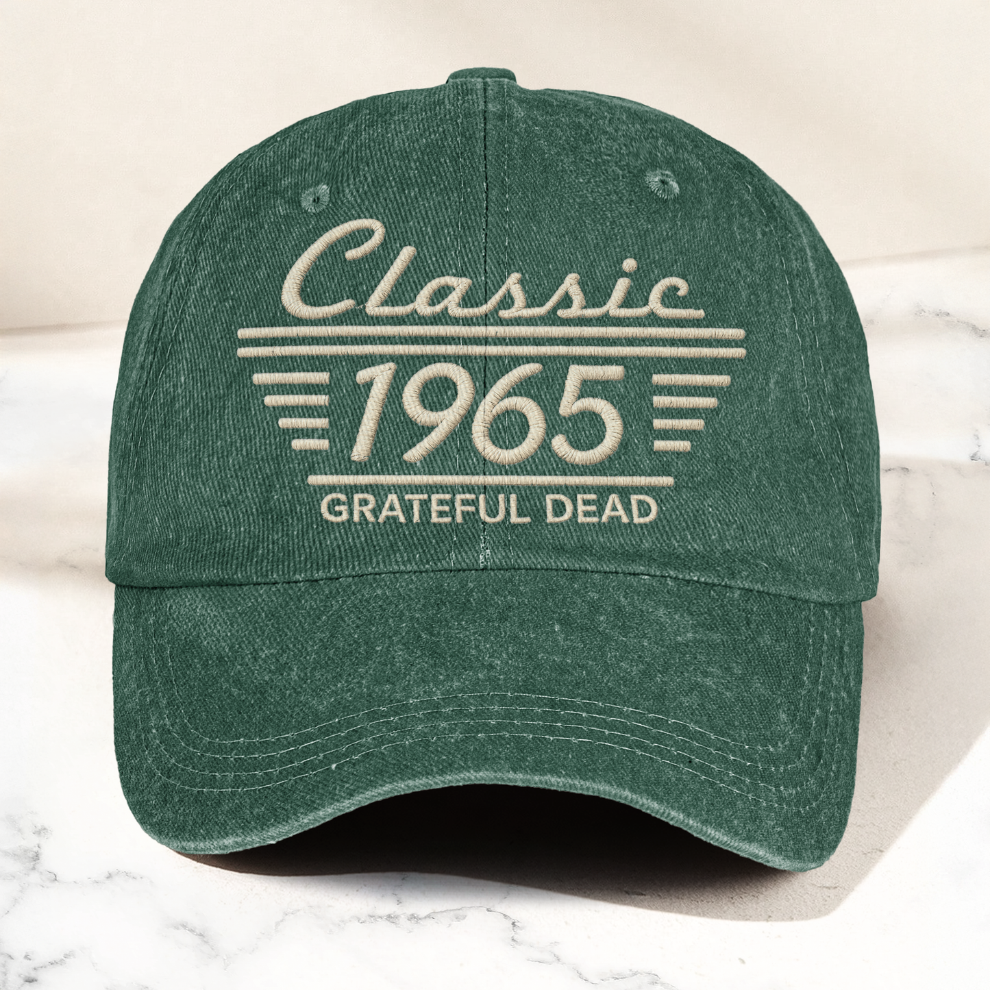 Grateful Dead Classic 1965 Est Psychedelic Rock Band Music Merch Denim Cap – Retro Vintage Dad Cap Gift For Dad (With Box)