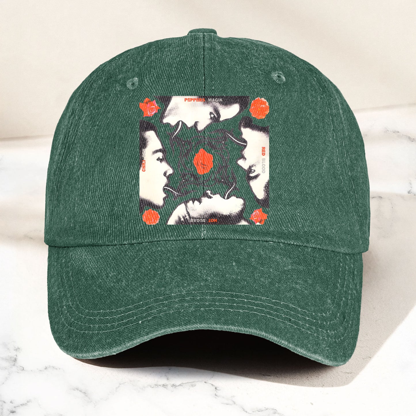 Blood Sugar Sex Magik Graphic Denim Cap – Vintage Red Hot Chili Peppers Album Merch Gift for Dad (With Box)