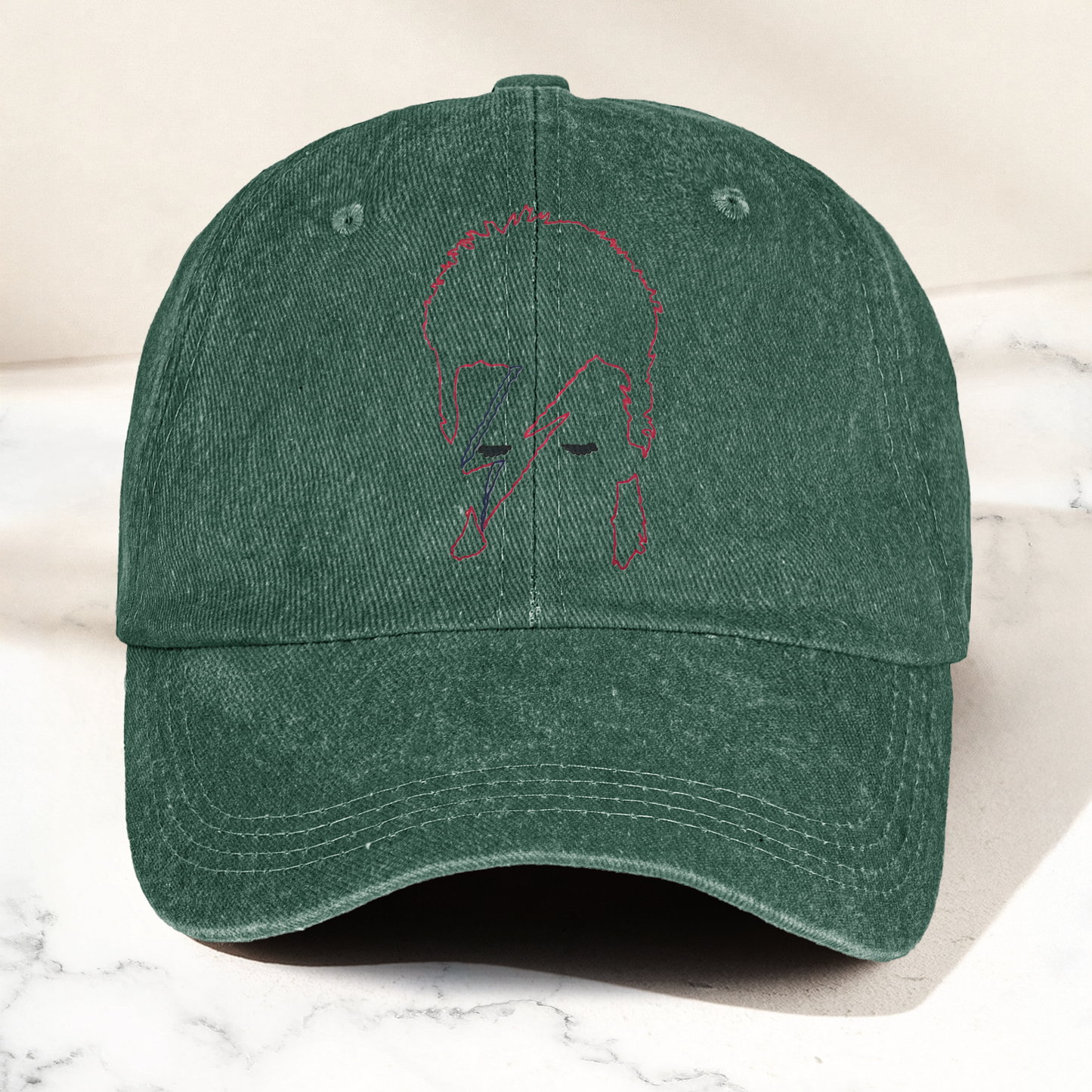 David Bowie Ziggy Stardust Rebel Rebel Line Graphic Denim Cap – Retro Music Fan Cap Gift For Dad (With Box)