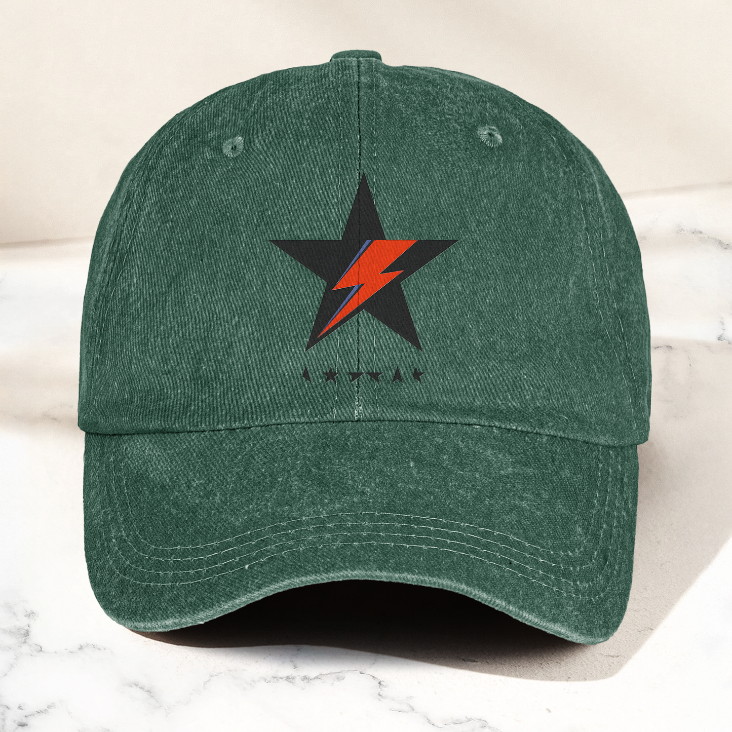 David Bowie Blackstar Ziggy Lightning Denim Cap – Retro Music Cap Gift For Dad (With Box)