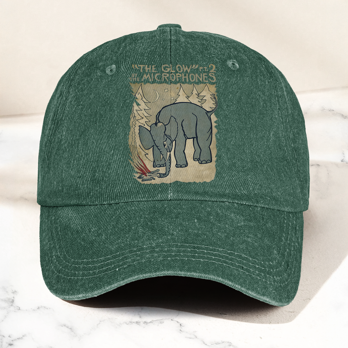 The Microphones The Glow Denim Cap – Retro Indie Rock Music Fan Cap Gift For Dad (With Box)