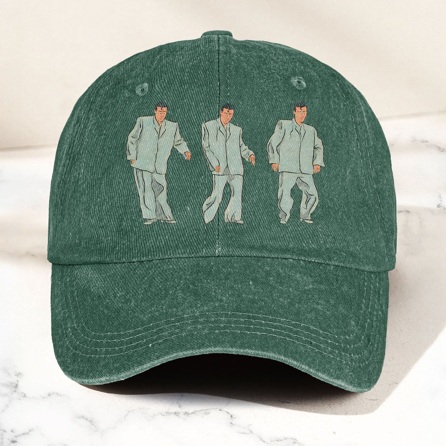 Vintage Comic Talking Heads Denim Cap – Talking Heads Tribute Merch Dad Hat (With Box)