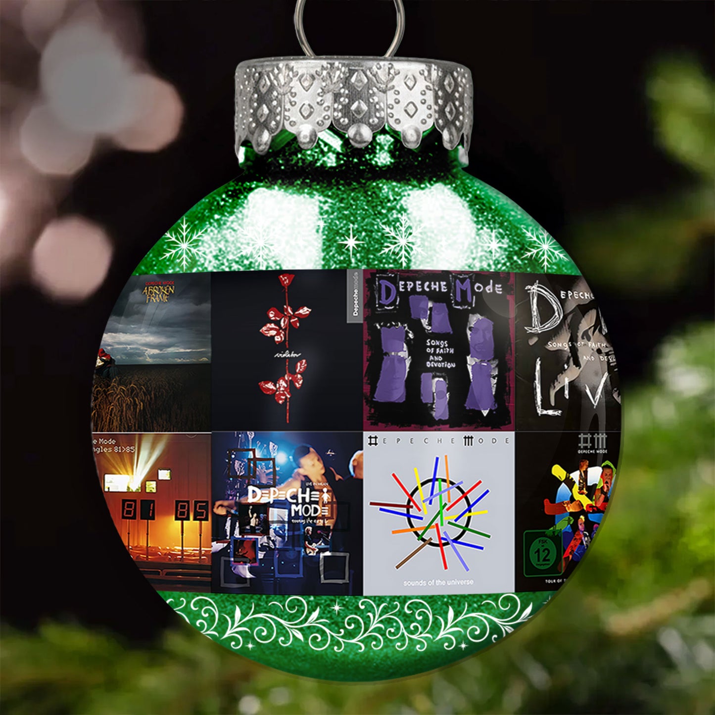 Depeche Mode Ball Ornament – A Synthwave Symphony for the Holiday Season
