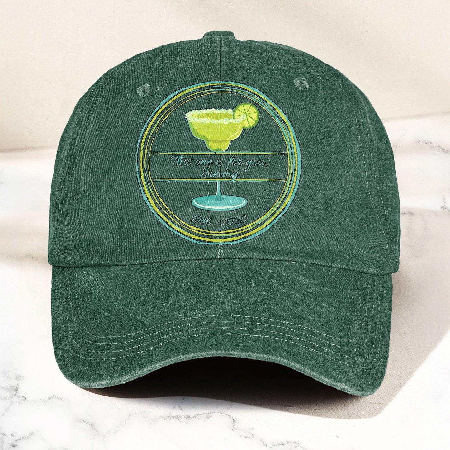 This one is for you Jimmy 1946-2023 Denim Cap – Retro Jimmy Buffett Tribute Dad Hat (With Box)