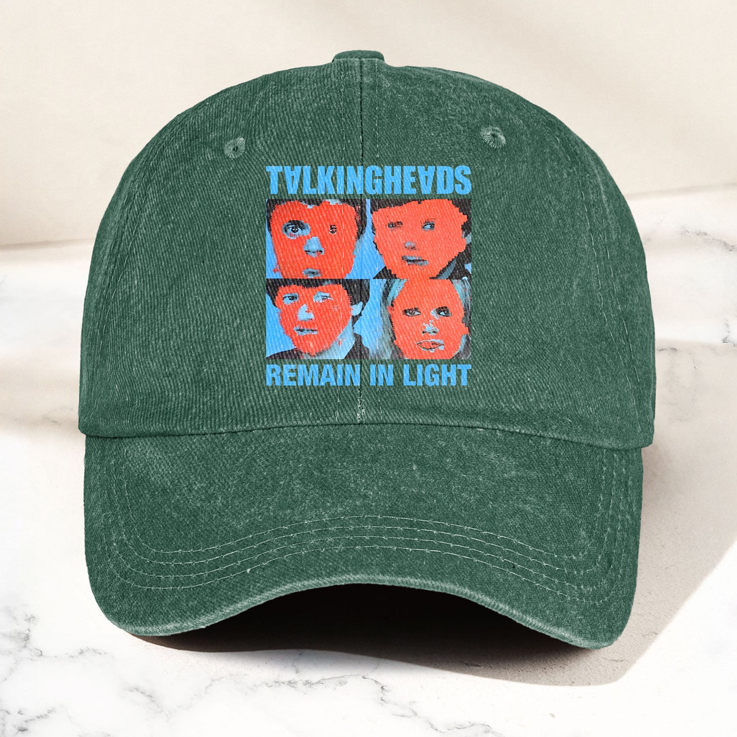 Talking Heads Remain in Light Punk Rock Music Denim Cap – Retro Music Fan Cap Gift For Dad (With Box)