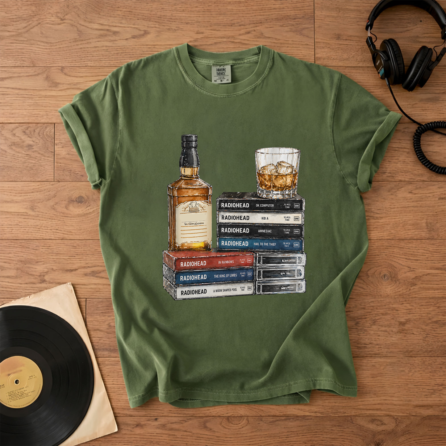 Radiohead Cassette Album Collection T-Shirt – Retro Music Jimmy Buffett Merch Tee