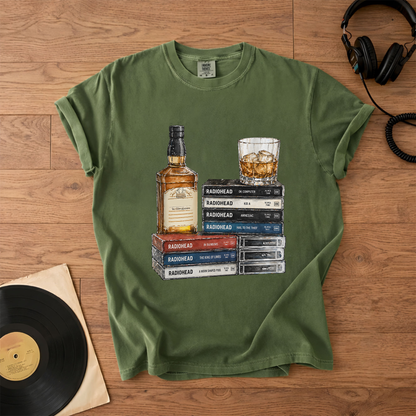 Radiohead Cassette Album Collection T-Shirt – Retro Music Jimmy Buffett Merch Tee