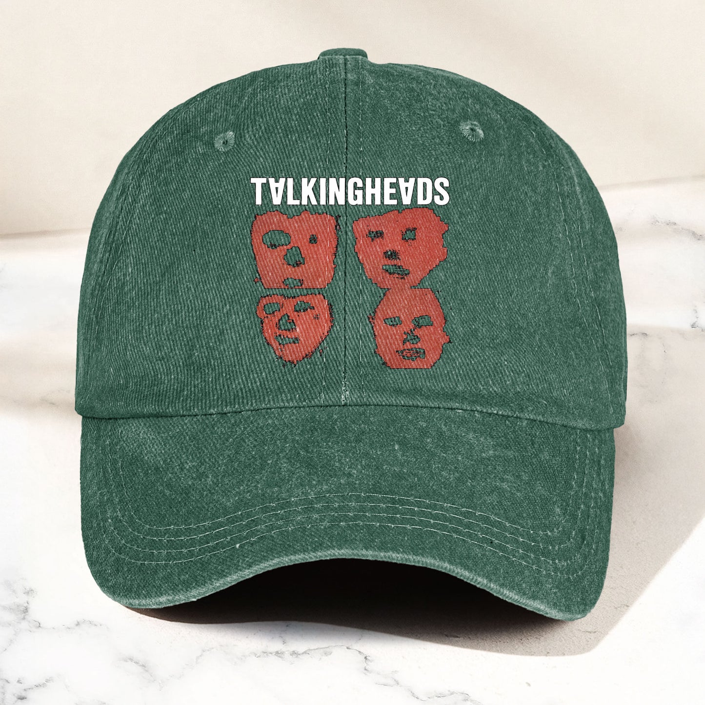 Talking Heads Graphic Remain in Light  Graphic Denim Cap – Retro Music Fan Cap Gift For Dad (With Box)
