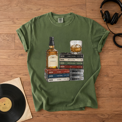 Queen Band Cassette Album Collection T-Shirt – Retro Rock Music Queen Band Merch Tee