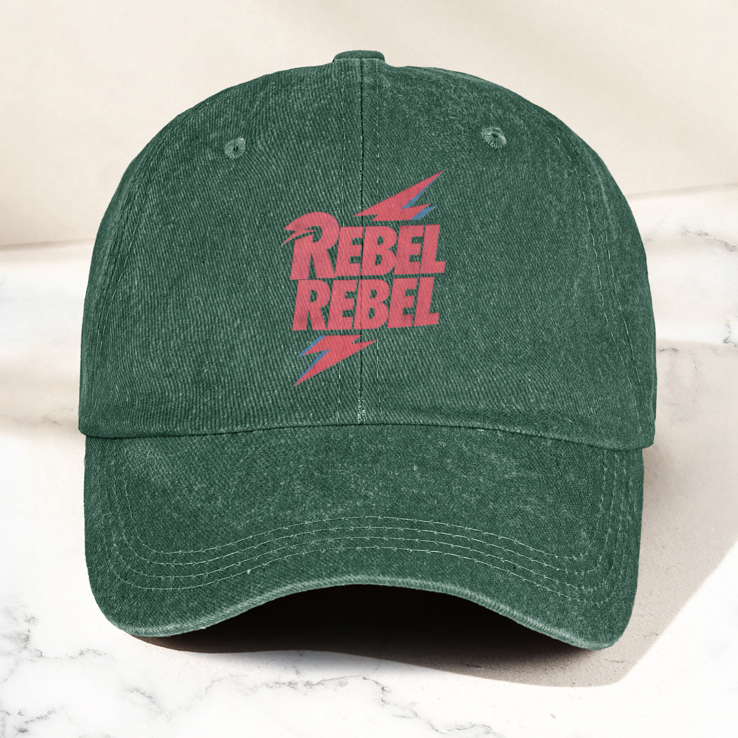 David Bowie Rebel Rebel Denim Cap – Retro Music Cap Gift For Dad (With Box)