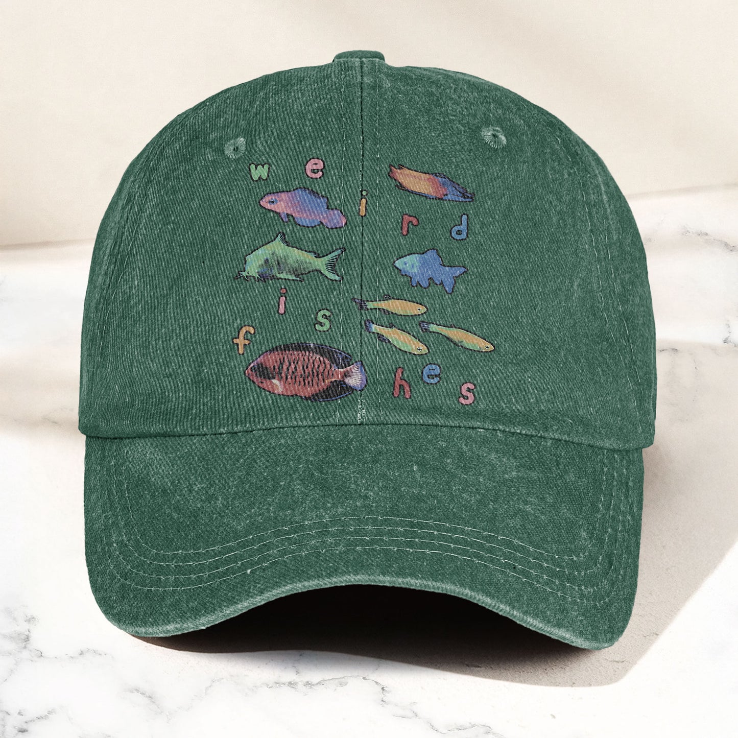 Radiohead Weird Fishes Denim Cap – Radiohead Tribute Merch Dad Hat (With Box)