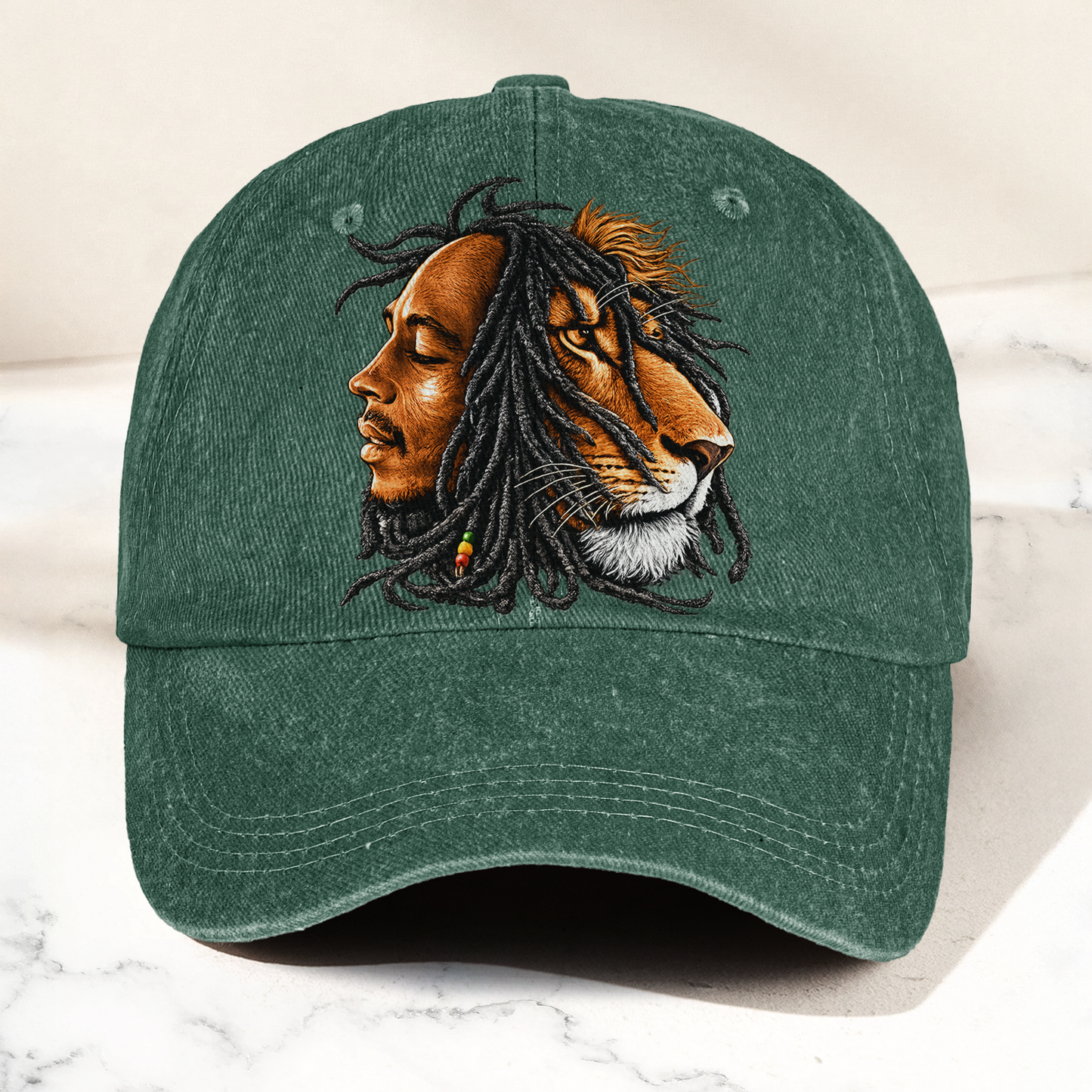Bob Marley Lion of Judah Reggae Music Merch Vintage Rasta Graphic Denim Cap – Retro Vintage Dad Cap Gift For Dad (With Box)