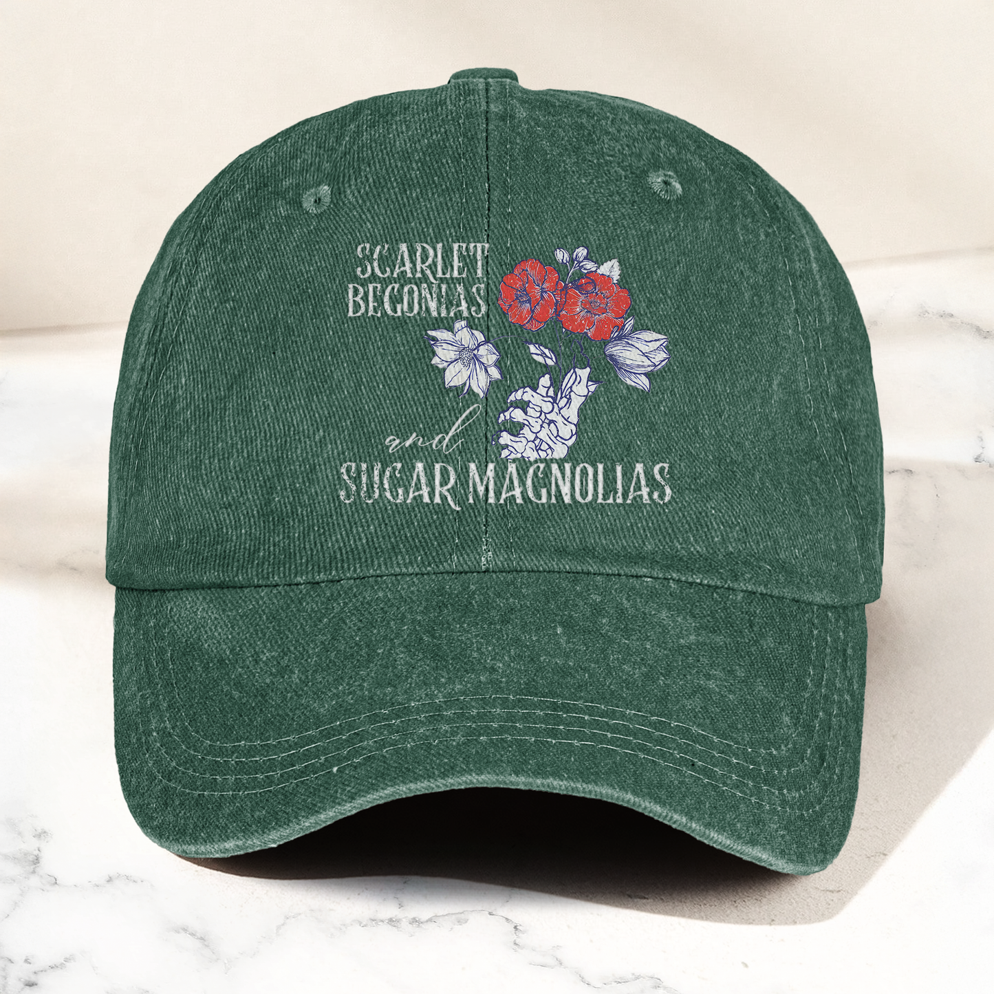 Grateful Dead Scarlet Begonias Denim Cap – Vintage Music Grateful Dead Merch Gift for Dad (With Box)