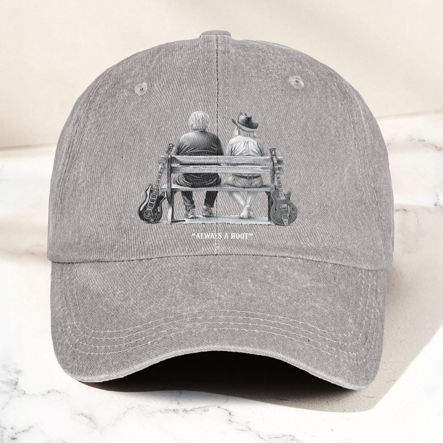 Grateful Dead Jerry Garcia Always A Hoot Music Merch Denim Cap – Retro Vintage Dad Cap Gift For Dad (With Box)