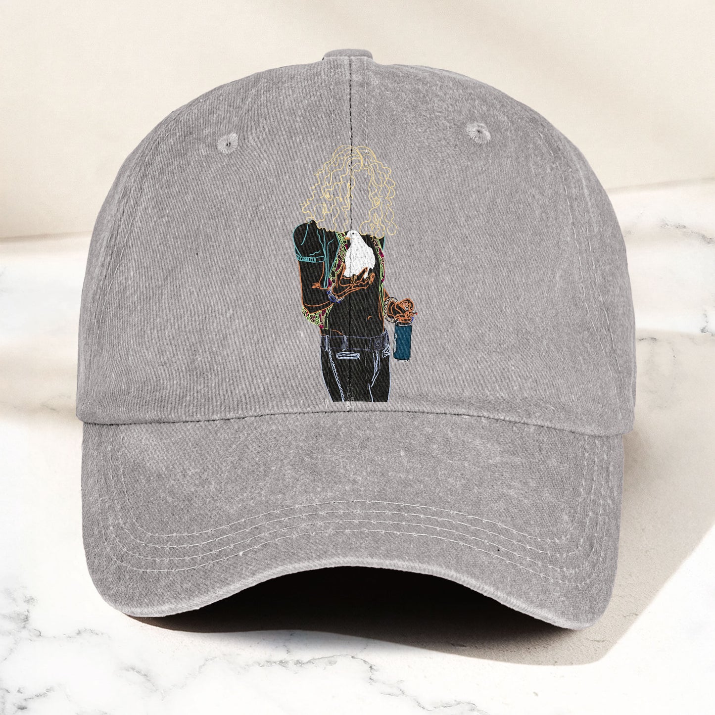 Led Zeppelin Robert Plant Dove Graphic Music Merch Denim Cap – Retro Vintage Dad Cap Gift For Dad (With Box)