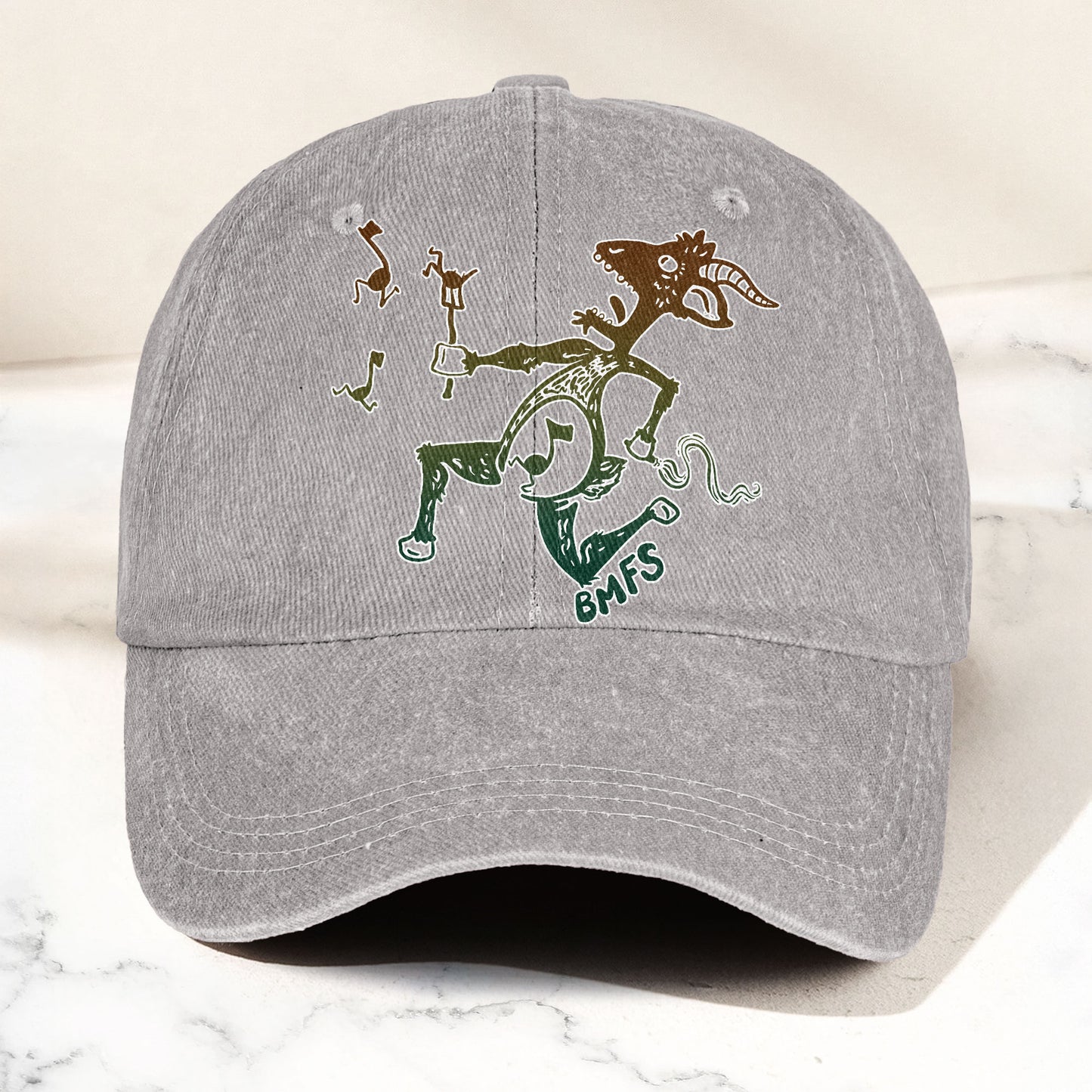 Billy Strings BMFS Dancing Goat Graphic Music Merch Denim Cap – Retro Vintage Dad Cap Gift For Dad (With Box)