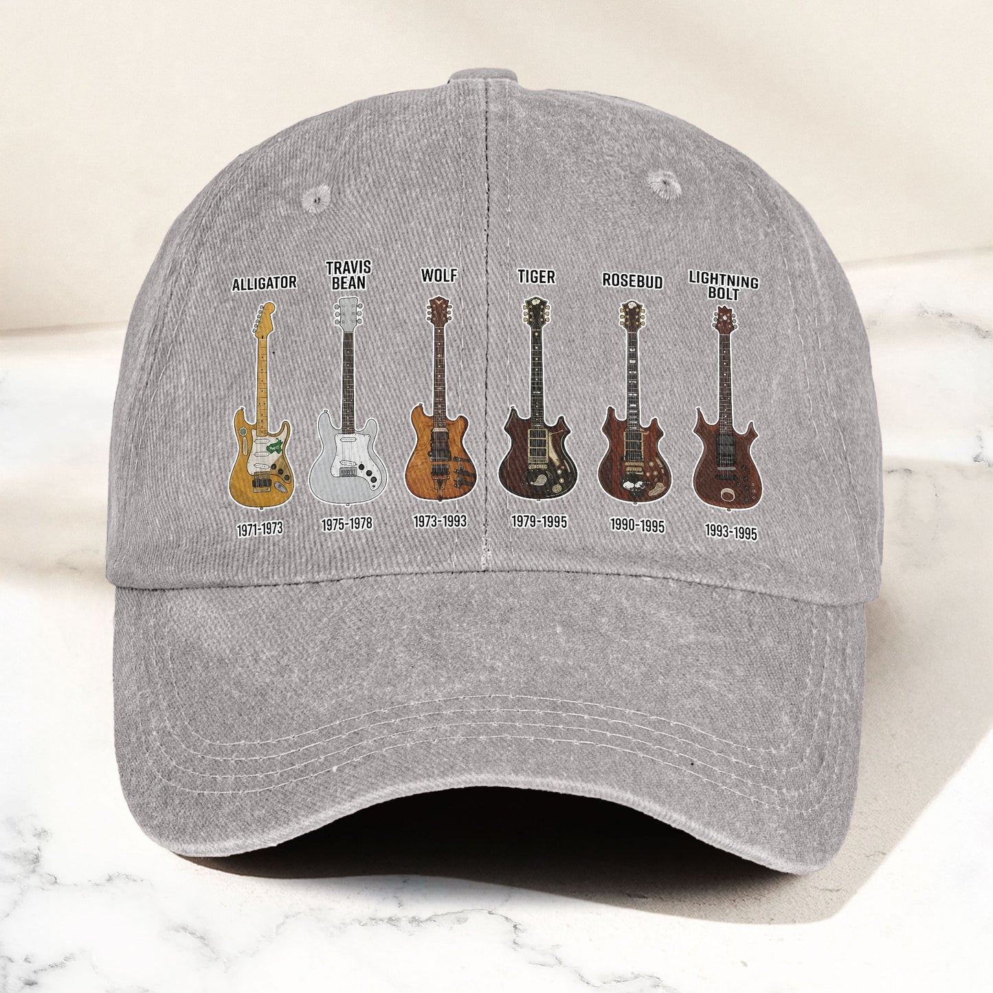 Grateful Dead Jerry Garcia Guitars History Music Merch Denim Cap – Retro Vintage Dad Cap Gift For Dad (With Box)