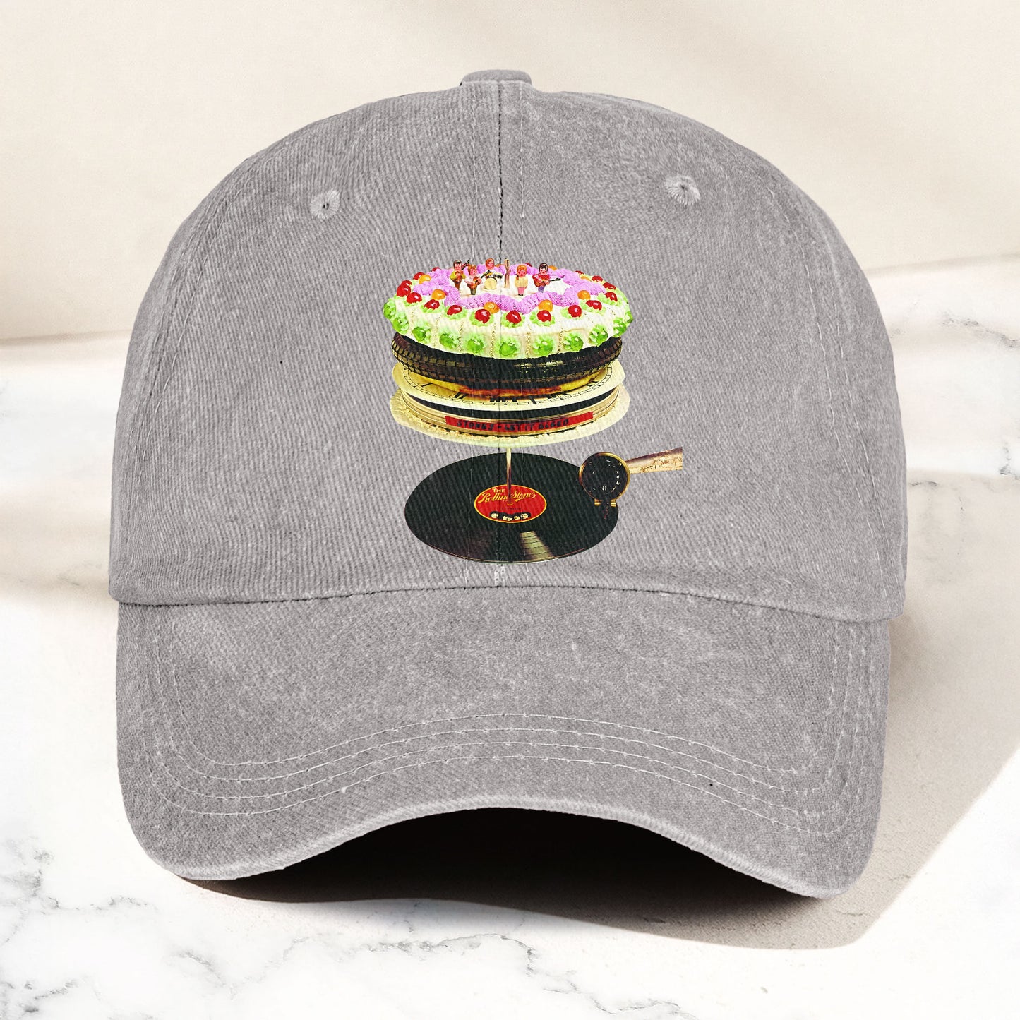 The Rolling Stones Let It Bleed Music Merch Denim Cap – Retro Vintage Dad Cap Gift For Dad (With Box)