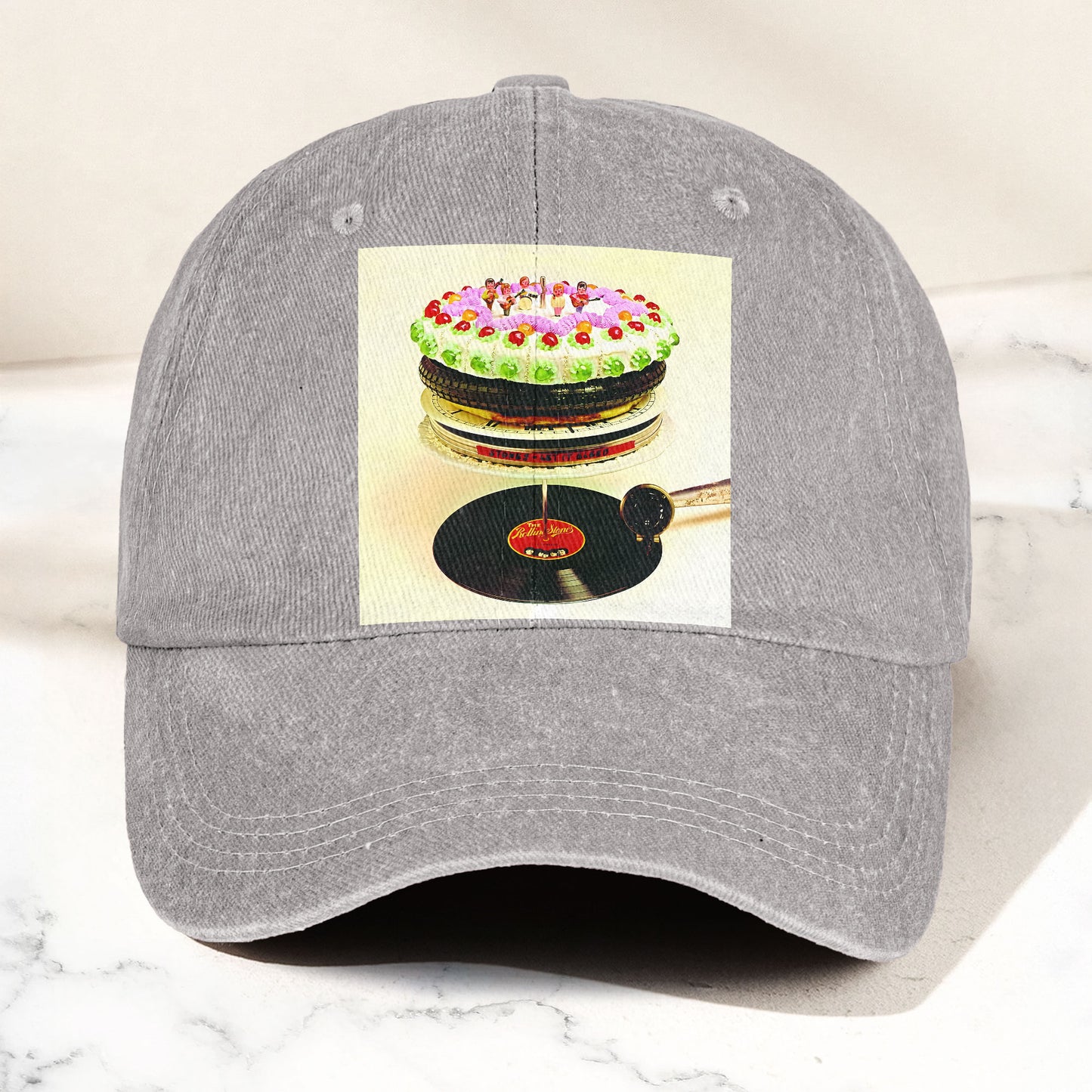 The Rolling Stones Let It Bleed Music Merch Denim Cap – Retro Vintage Dad Cap Gift For Dad (With Box)