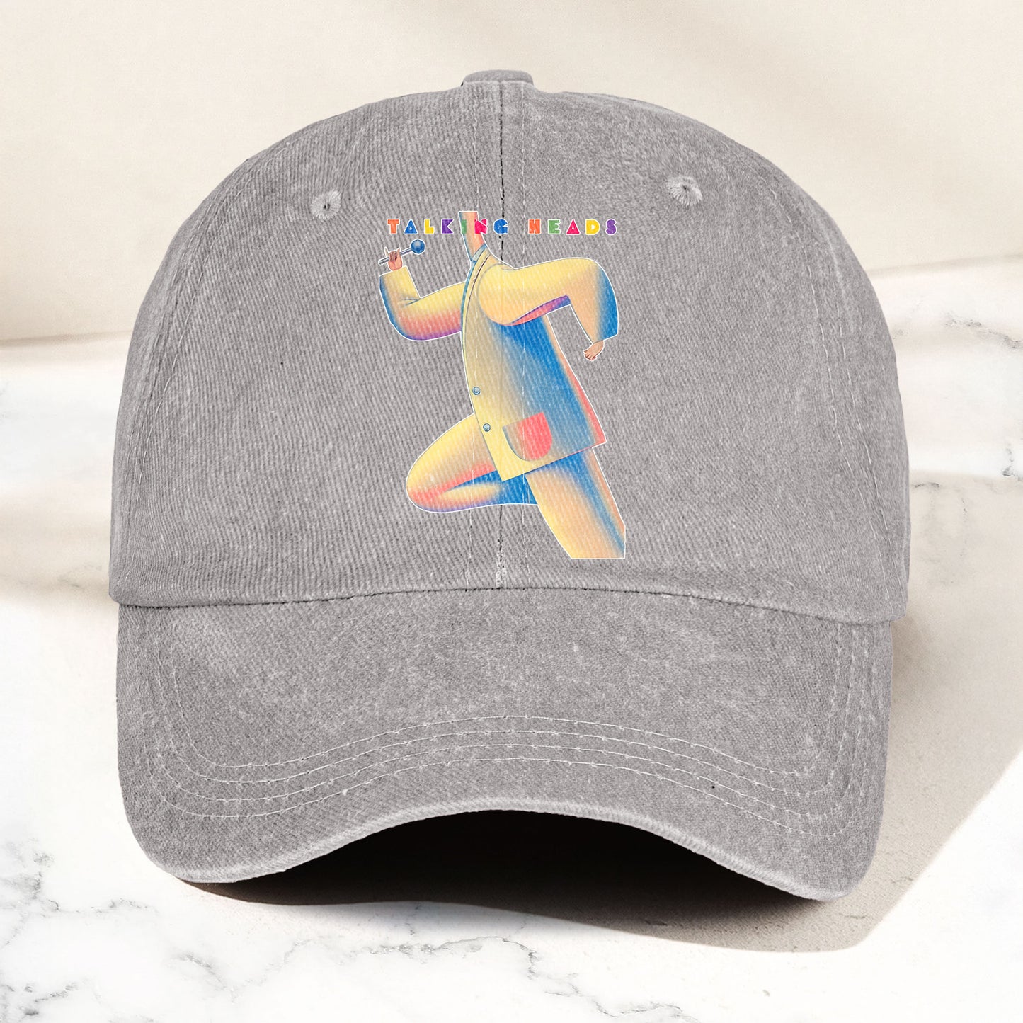 Talking Heads 80s The Band & Their Music Denim Cap – Retro Music Fan Cap Gift For Dad (With Box)